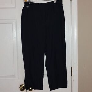 Liz Golf Anissa Navy Blue Women Flat Front Cropped golf activewear pants  Sz 10